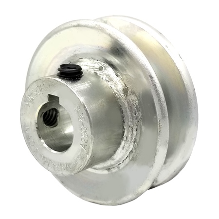 TERRE PRODUCTS V-Groove Drive Pulley - 2.5'' Dia. - 5/8'' Bore - Steel 125058